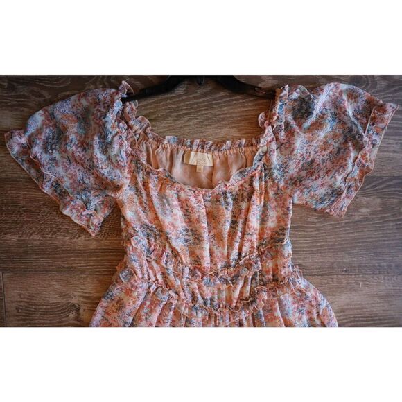 Love the Label x Anthropologie Sz M Waterlily Print Off The Shoulder Dress - Picture 4 of 13